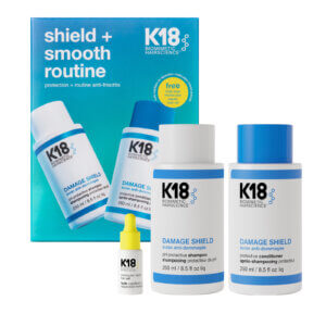 K18 shield + smooth routine gift set box and products