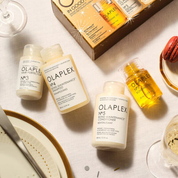 Olaplex in good repair gift set christmas 2024 products displayed on table